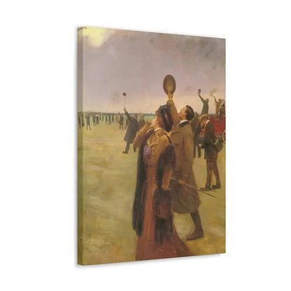 Jean Beraud (1849-1936) Envole d'un Biplan Type Wright - Canvas Wall Art - The Sticker Space