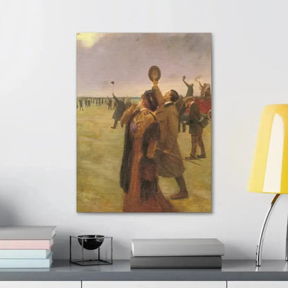 Jean Beraud (1849-1936) Envole d'un Biplan Type Wright - Canvas Wall Art - The Sticker Space