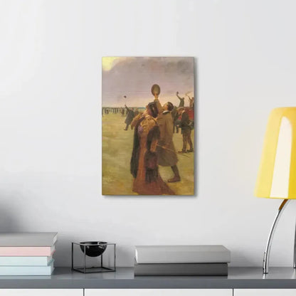 Jean Beraud (1849-1936) Envole d'un Biplan Type Wright - Canvas Wall Art - The Sticker Space