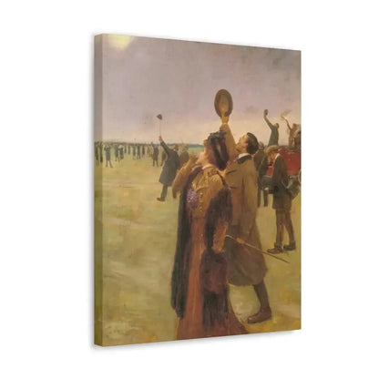 Jean Beraud (1849-1936) Envole d'un Biplan Type Wright - Canvas Wall Art - The Sticker Space