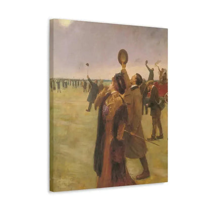 Jean Beraud (1849-1936) Envole d'un Biplan Type Wright - Canvas Wall Art - The Sticker Space