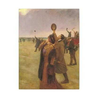 Jean Beraud (1849-1936) Envole d'un Biplan Type Wright - Canvas Wall Art - The Sticker Space