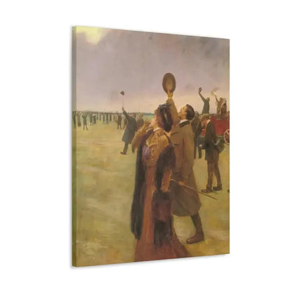 Jean Beraud (1849-1936) Envole d'un Biplan Type Wright - Canvas Wall Art - The Sticker Space