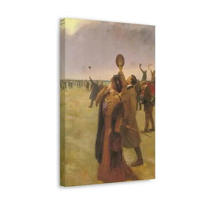 Jean Beraud (1849-1936) Envole d'un Biplan Type Wright - Canvas Wall Art - The Sticker Space