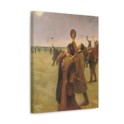 Jean Beraud (1849-1936) Envole d'un Biplan Type Wright - Canvas Wall Art - The Sticker Space