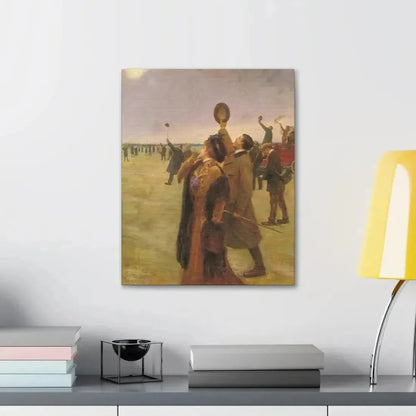 Jean Beraud (1849-1936) Envole d'un Biplan Type Wright - Canvas Wall Art - The Sticker Space