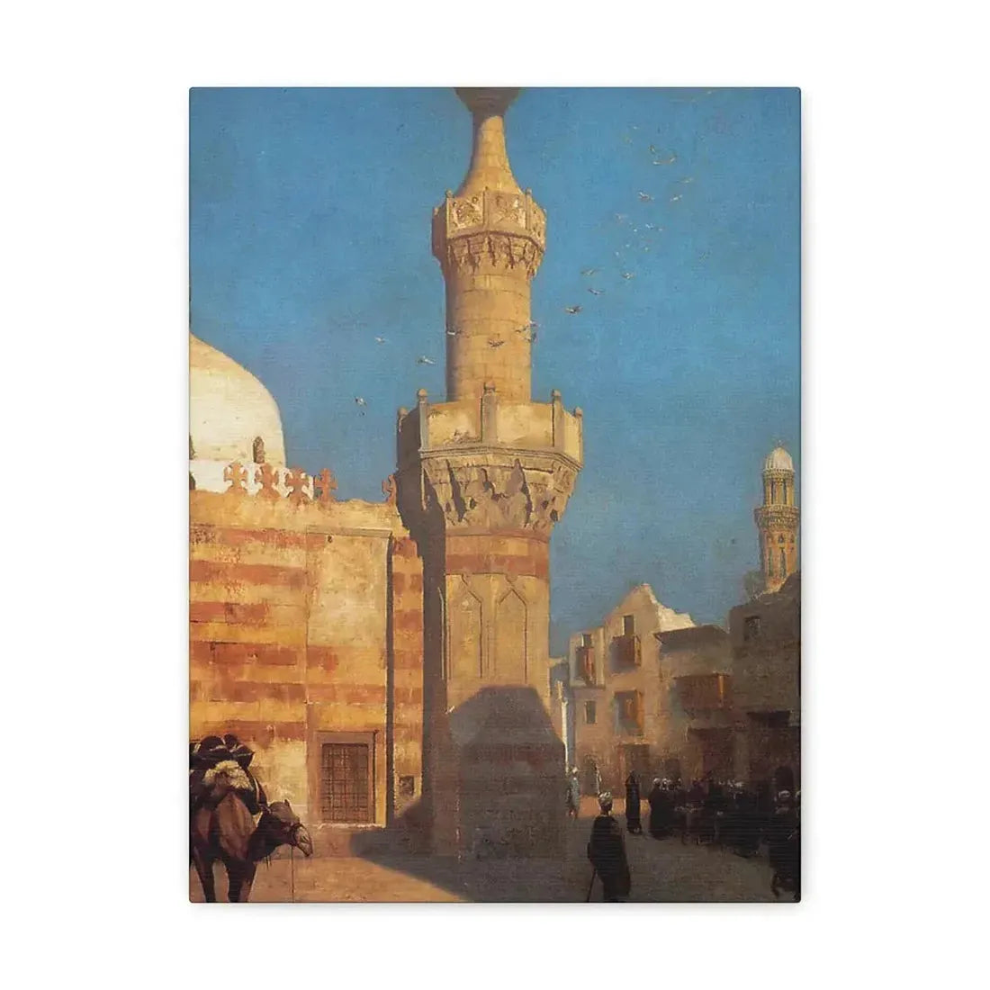 Jean-Leon Gerome (1824-1904) View of Cairo - Canvas Wall Art 12″ x 16″ 1.25" - The Sticker Space