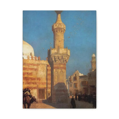 Jean-Leon Gerome (1824-1904) View of Cairo - Canvas Wall Art 12″ x 16″ 1.25" - The Sticker Space