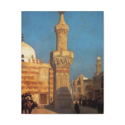 Jean-Leon Gerome (1824-1904) View of Cairo - Canvas Wall Art 16″ x 20″ 1.25" - The Sticker Space