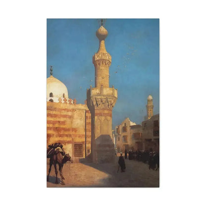 Jean-Leon Gerome (1824-1904) View of Cairo - Canvas Wall Art 24″ x 36″ 1.25" - The Sticker Space