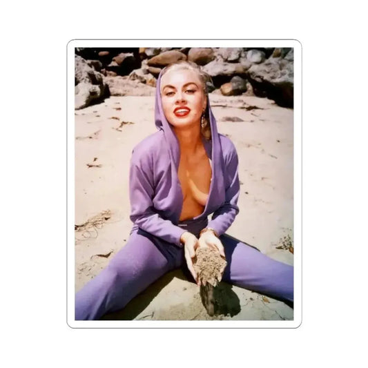 Jeanne Carmen #17 (Vintage Female Icon) STICKER Vinyl Kiss-Cut Decal 2 Inch White - The Sticker Space