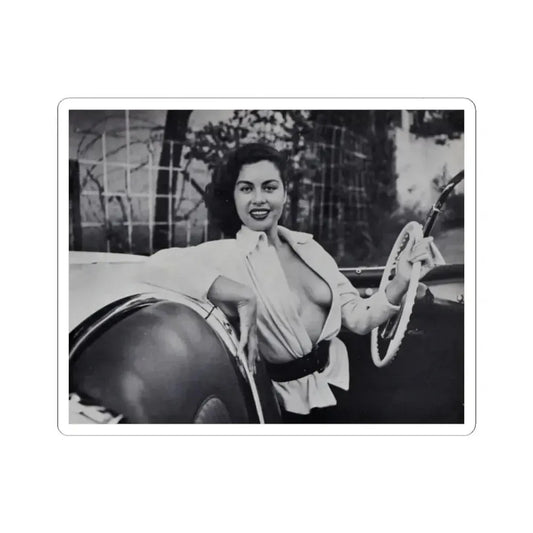 Jeanne Carmen #205 (Vintage Female Icon) STICKER Vinyl Kiss-Cut Decal 2 Inch White - The Sticker Space