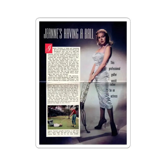 Jeanne Carmen #206 (Vintage Female Icon) STICKER Vinyl Kiss-Cut Decal 2 Inch White - The Sticker Space