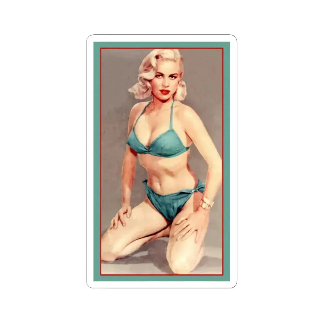 Jeanne Carmen #232 (Vintage Female Icon) STICKER Vinyl Kiss-Cut Decal 2 Inch White - The Sticker Space