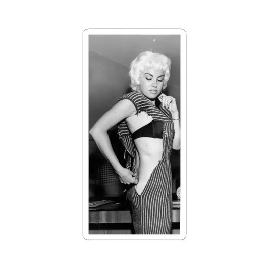 Jeanne Carmen #49 (Vintage Female Icon) STICKER Vinyl Kiss-Cut Decal 2 Inch White - The Sticker Space