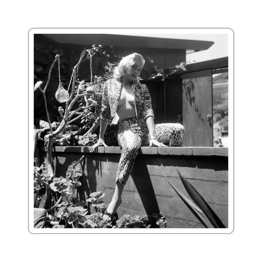 Jeanne Carmen #53 (Vintage Female Icon) STICKER Vinyl Kiss-Cut Decal 2 Inch White - The Sticker Space