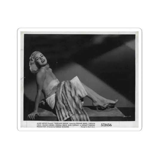 Jeanne Carmen #91 (Vintage Female Icon) STICKER Vinyl Kiss-Cut Decal 2 Inch White - The Sticker Space