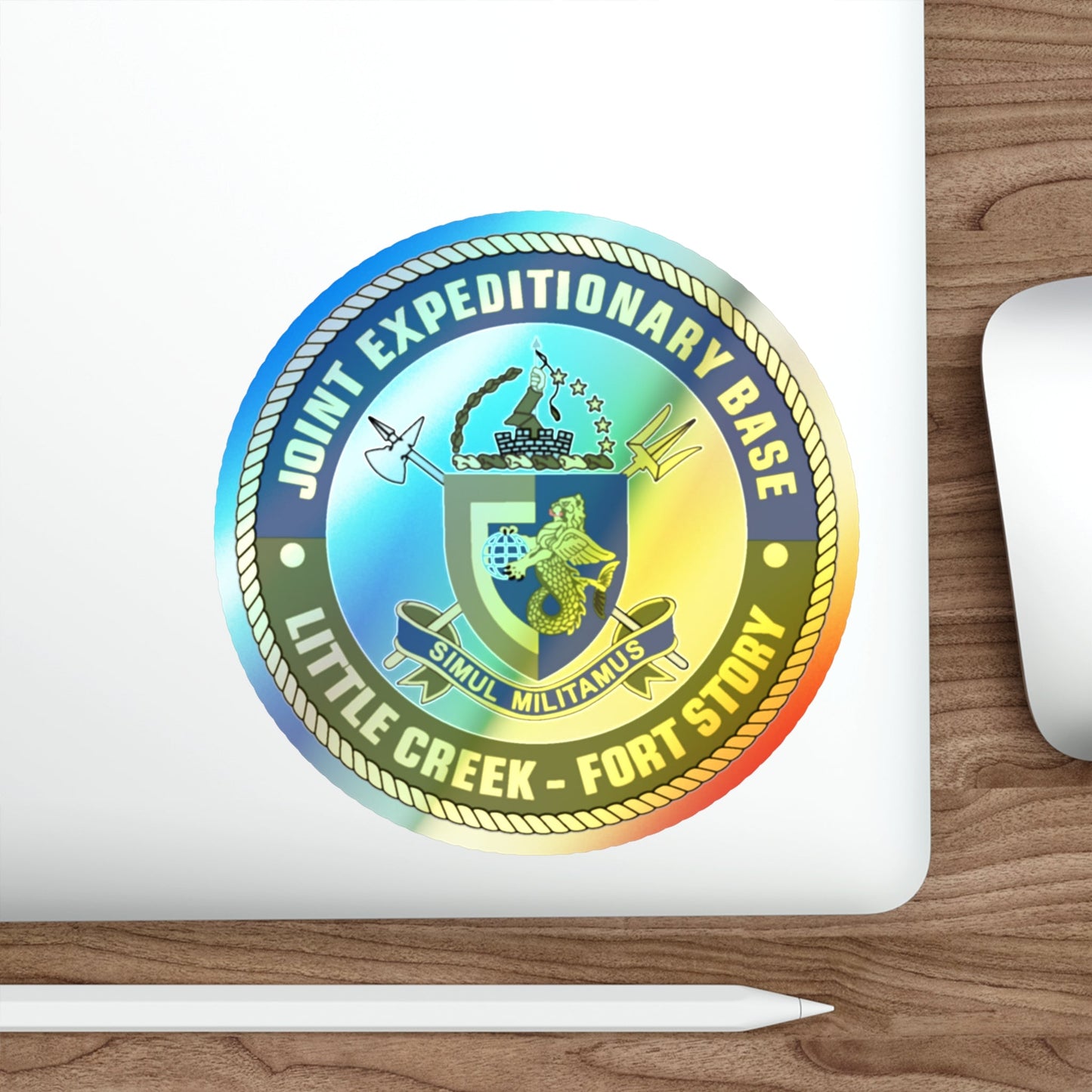 JEB Little Creek Fort Story (U.S. Navy) Holographic STICKER Die-Cut Vinyl Decal-The Sticker Space