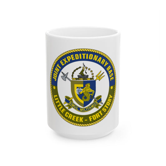 JEB Little Creek Fort Story (U.S. Navy) White Coffee Mug-15oz-The Sticker Space