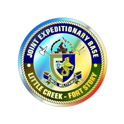 JEB Little Creek Fort Story (U.S. Navy) Holographic STICKER Die-Cut Vinyl Decal 2 Inch Holographic - The Sticker Space