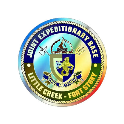 JEB Little Creek Fort Story (U.S. Navy) Holographic STICKER Die-Cut Vinyl Decal 6 Inch Holographic - The Sticker Space