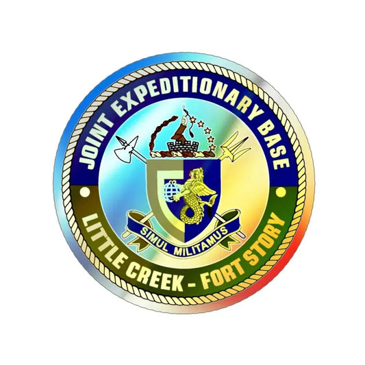 JEB Little Creek Fort Story (U.S. Navy) Holographic STICKER Die-Cut Vinyl Decal 6 Inch Holographic - The Sticker Space
