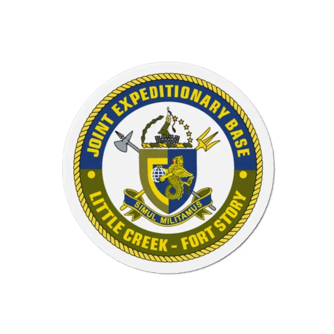 JEB Little Creek Fort Story (U.S. Navy) Refrigerator Magnet 2 Inch - The Sticker Space