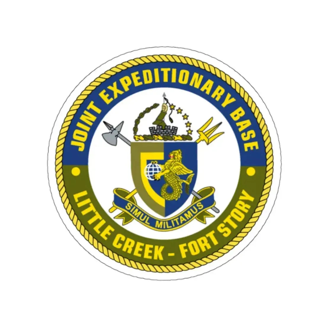 JEB Little Creek Fort Story (U.S. Navy) STICKER Vinyl Kiss-Cut Decal 3 Inch White - The Sticker Space