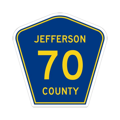 Jefferson County 70 (Colorado) (Road Sign) STICKER Vinyl Kiss-Cut Decal 6 Inch White - The Sticker Space