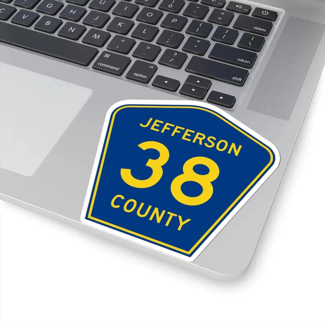 Jefferson County Route 38 AR (Arkansas) (Road Sign) STICKER Vinyl Kiss-Cut Decal - The Sticker Space
