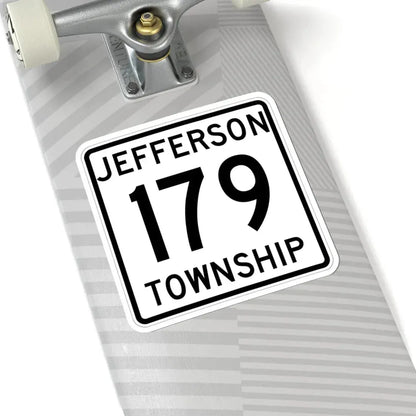 Jefferson Township Route 179 Logan County Ohio (Ohio) (Road Sign) STICKER Vinyl Kiss-Cut Decal - The Sticker Space