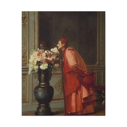 Jehan Georges Vibert (1840-1902) A Difficult Choice - Canvas Wall Art 24″ x 30″ 1.25" - The Sticker Space