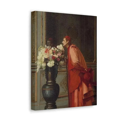 Jehan Georges Vibert (1840-1902) A Difficult Choice - Canvas Wall Art - The Sticker Space