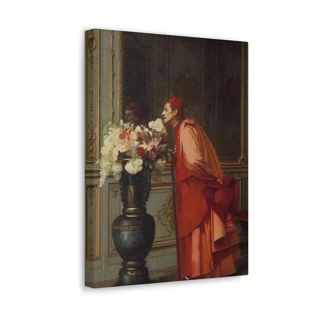 Jehan Georges Vibert (1840-1902) A Difficult Choice - Canvas Wall Art - The Sticker Space
