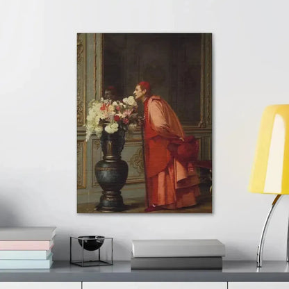 Jehan Georges Vibert (1840-1902) A Difficult Choice - Canvas Wall Art - The Sticker Space