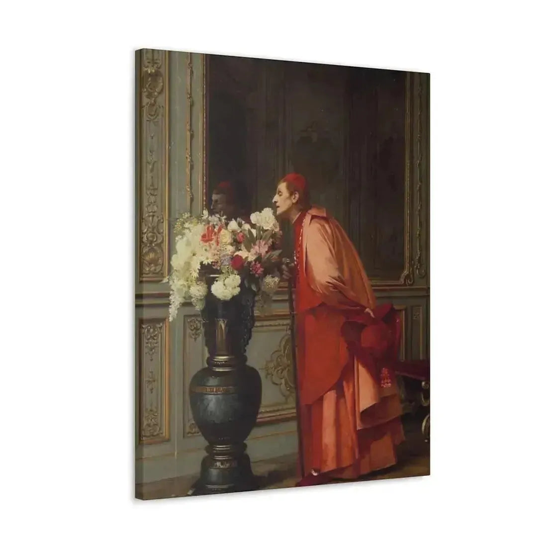 Jehan Georges Vibert (1840-1902) A Difficult Choice - Canvas Wall Art - The Sticker Space