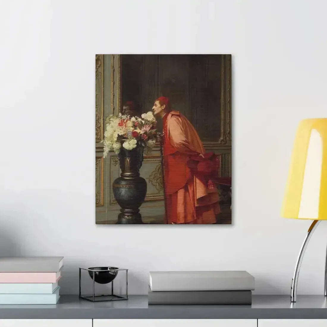 Jehan Georges Vibert (1840-1902) A Difficult Choice - Canvas Wall Art - The Sticker Space