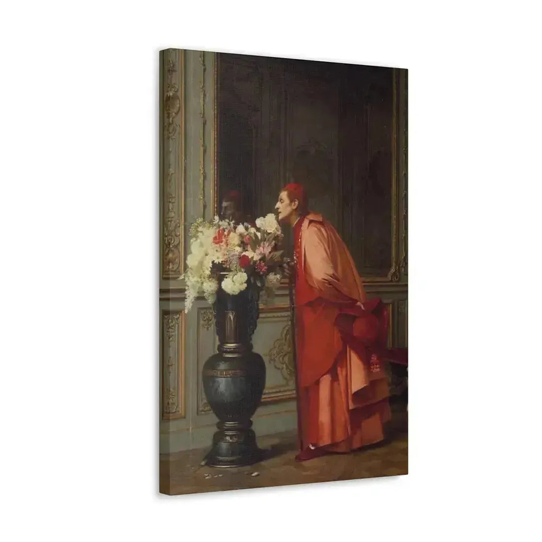 Jehan Georges Vibert (1840-1902) A Difficult Choice - Canvas Wall Art - The Sticker Space