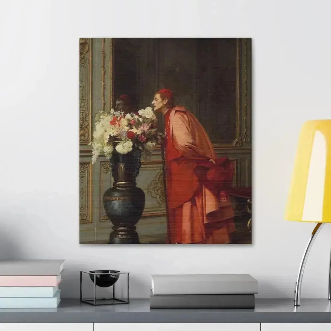 Jehan Georges Vibert (1840-1902) A Difficult Choice - Canvas Wall Art - The Sticker Space