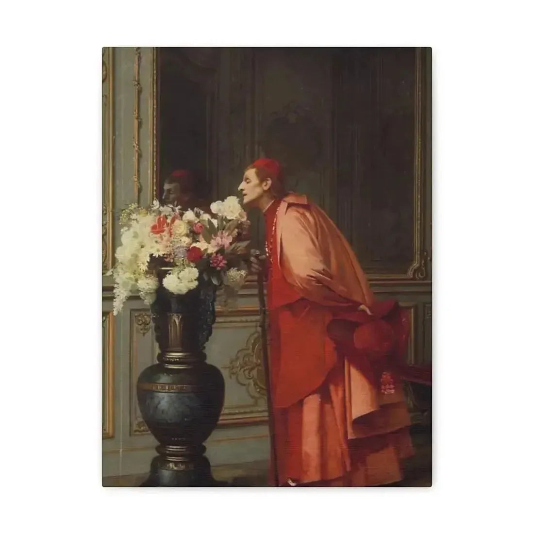 Jehan Georges Vibert (1840-1902) A Difficult Choice - Canvas Wall Art - The Sticker Space