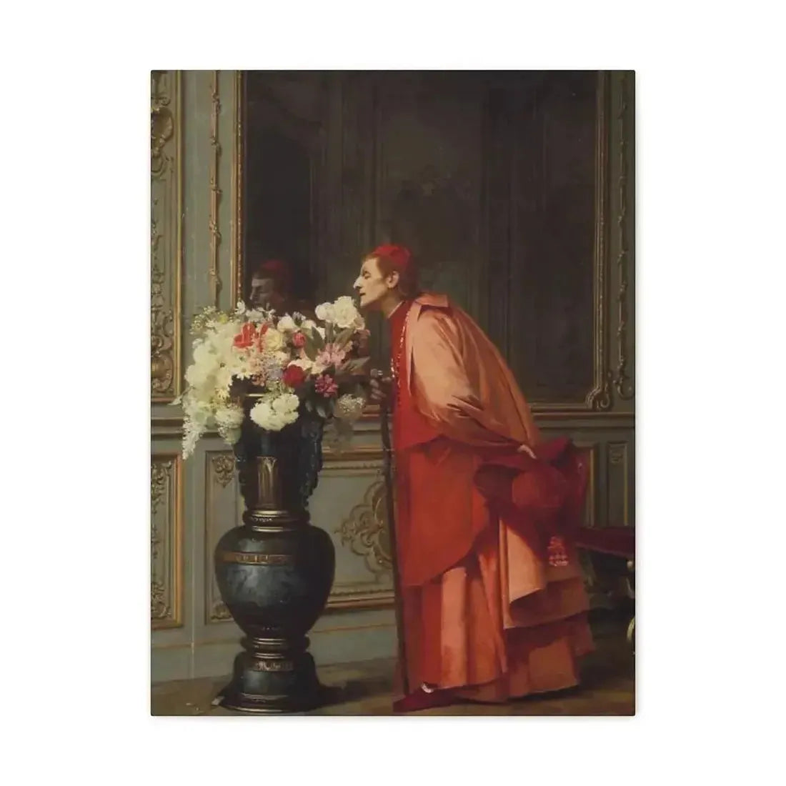 Jehan Georges Vibert (1840-1902) A Difficult Choice - Canvas Wall Art - The Sticker Space