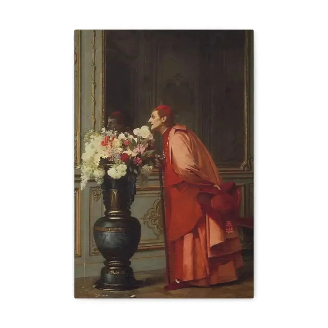 Jehan Georges Vibert (1840-1902) A Difficult Choice - Canvas Wall Art - The Sticker Space