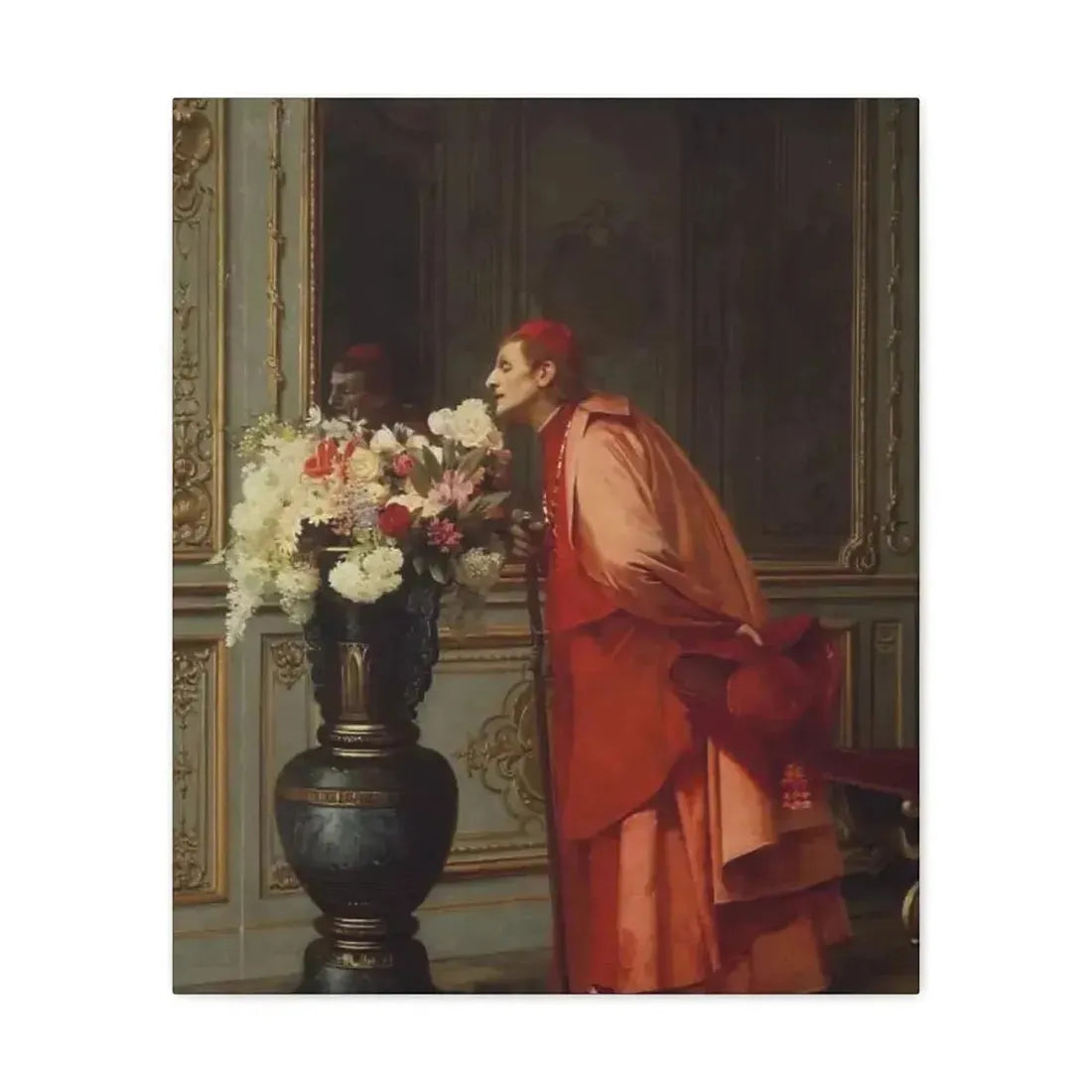 Jehan Georges Vibert (1840-1902) A Difficult Choice - Canvas Wall Art - The Sticker Space