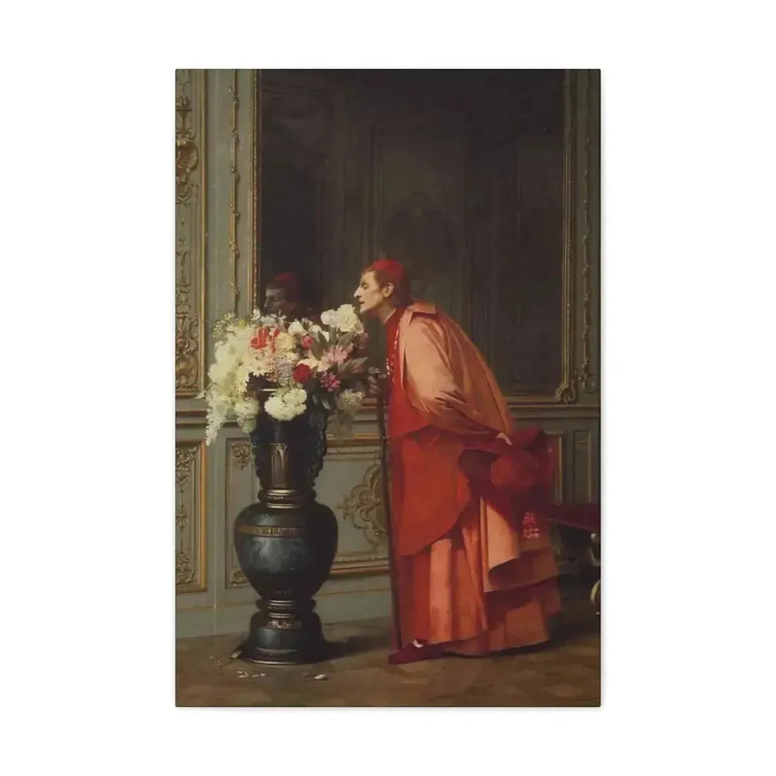 Jehan Georges Vibert (1840-1902) A Difficult Choice - Canvas Wall Art - The Sticker Space