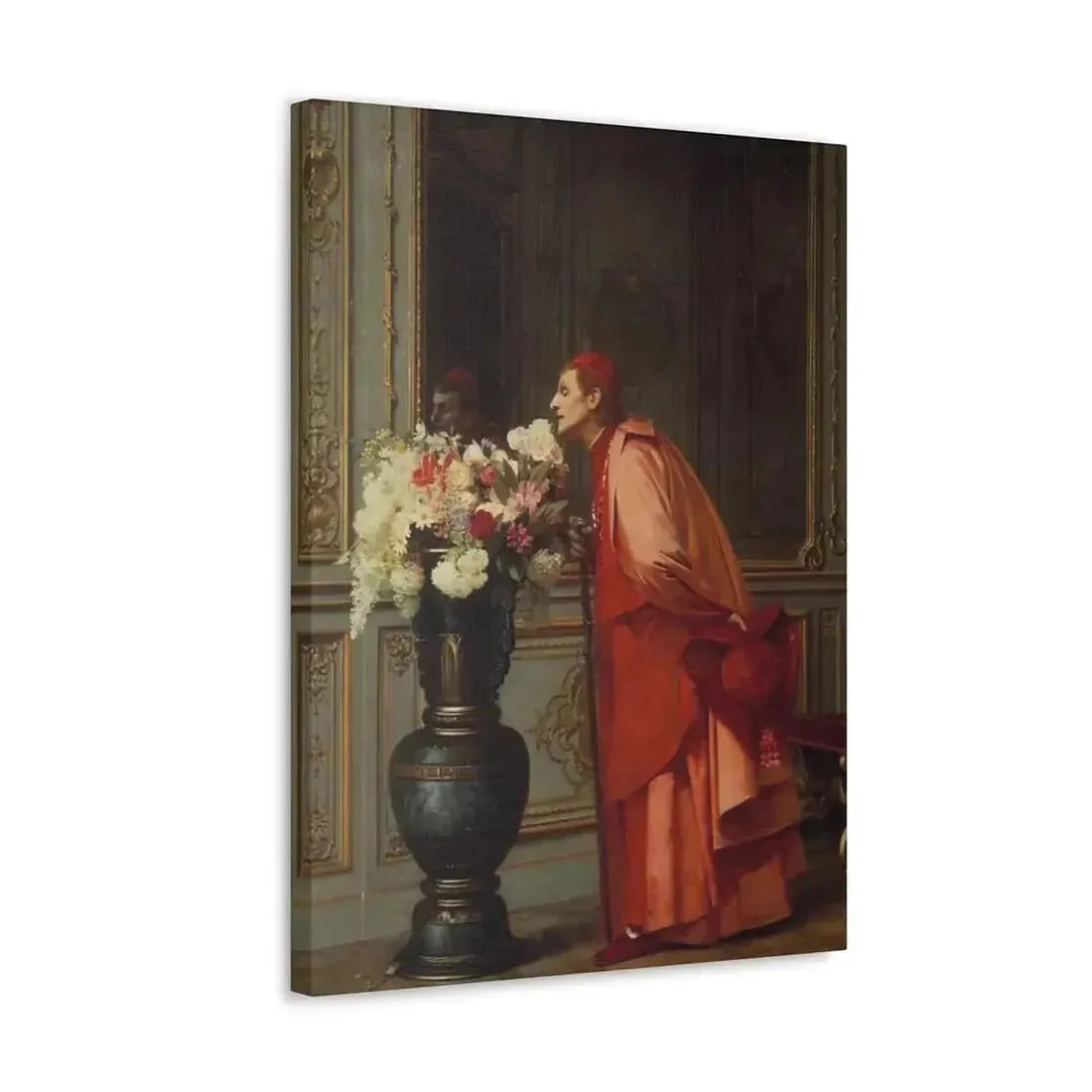 Jehan Georges Vibert (1840-1902) A Difficult Choice - Canvas Wall Art - The Sticker Space