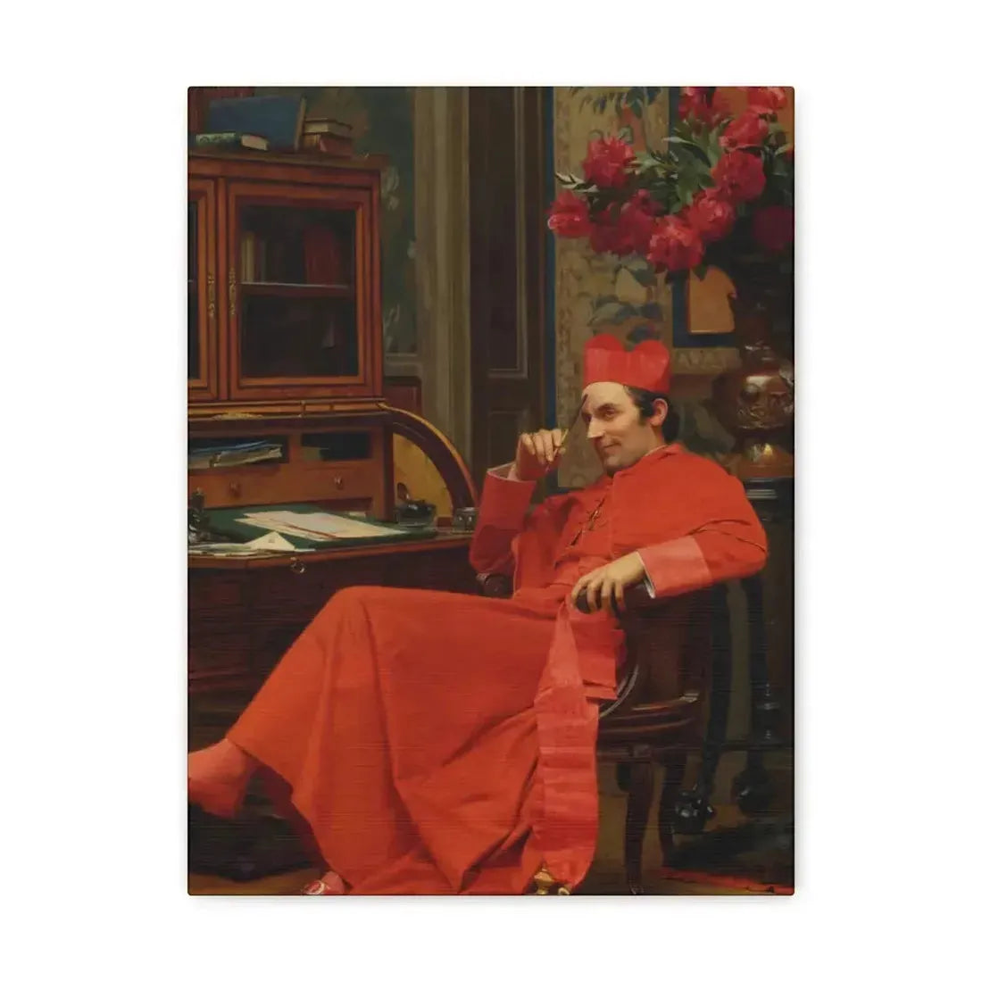 Jehan Georges Vibert (1840-1902) Eureka - Canvas Wall Art 12″ x 16″ 1.25" - The Sticker Space