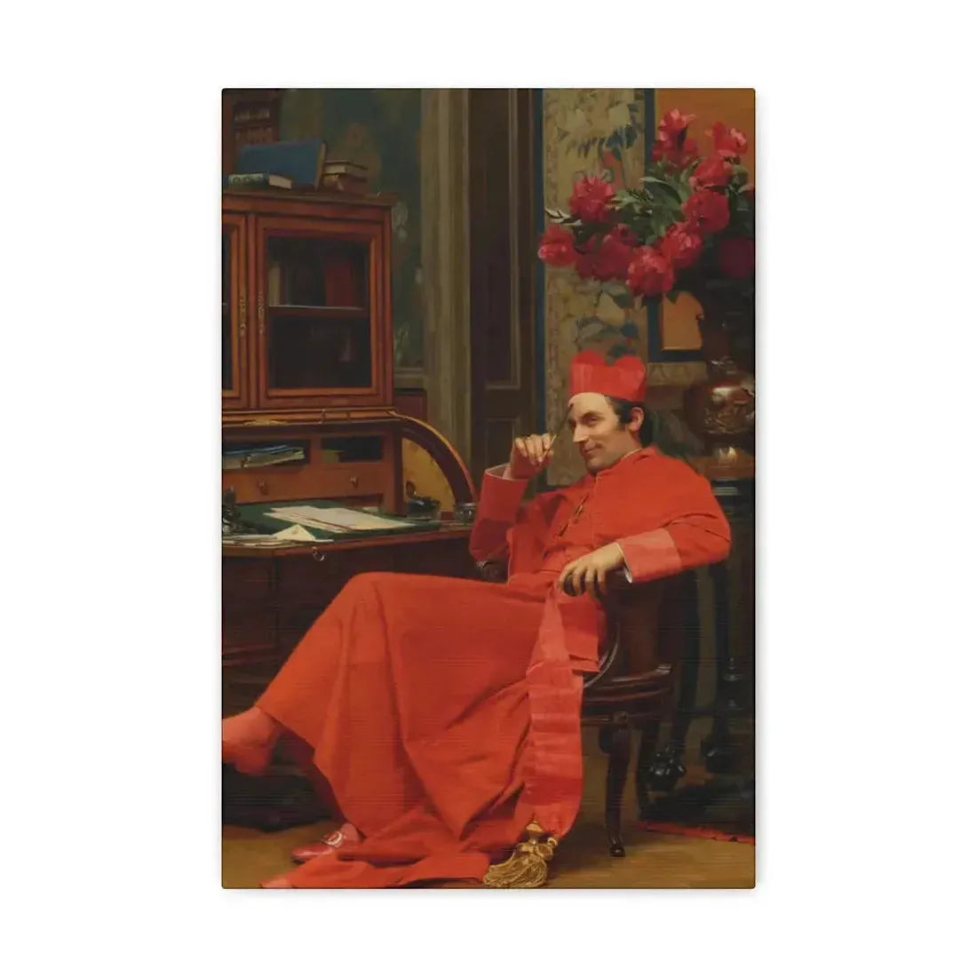 Jehan Georges Vibert (1840-1902) Eureka - Canvas Wall Art 12" x 18" 1.25" - The Sticker Space
