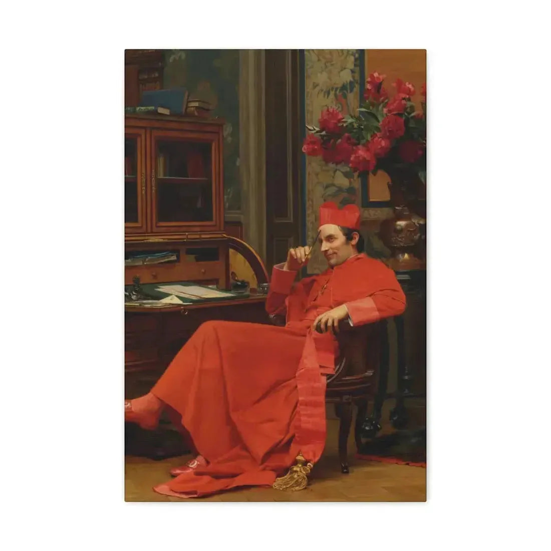 Jehan Georges Vibert (1840-1902) Eureka - Canvas Wall Art 16″ x 24″ 1.25" - The Sticker Space