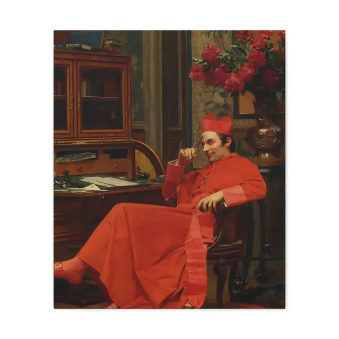 Jehan Georges Vibert (1840-1902) Eureka - Canvas Wall Art 20″ x 24″ 1.25" - The Sticker Space