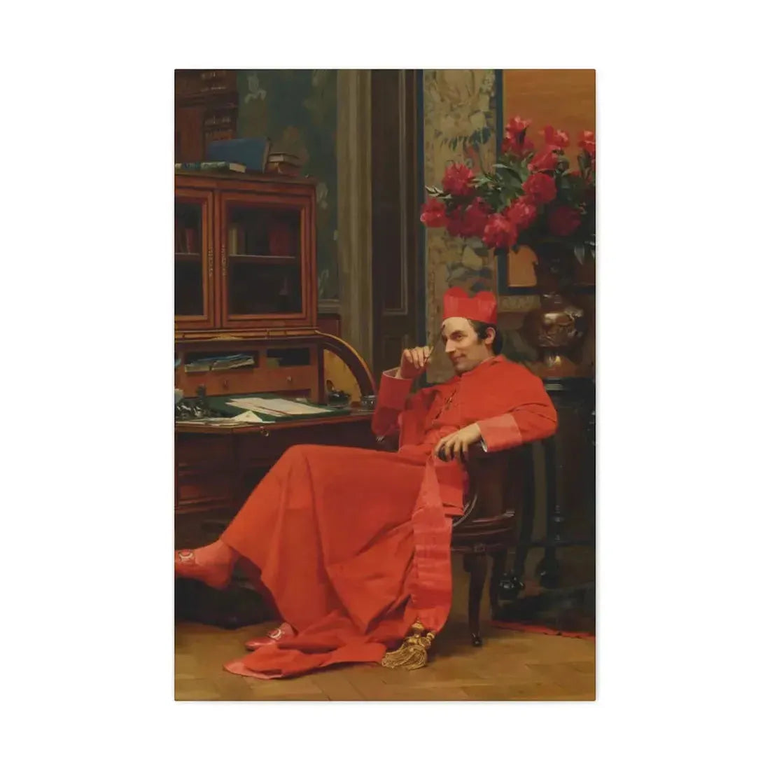 Jehan Georges Vibert (1840-1902) Eureka - Canvas Wall Art 24″ x 36″ 1.25" - The Sticker Space